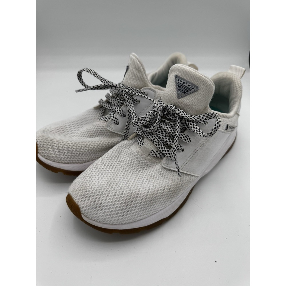 Columbia PFG Tamiami Womens 7 White Fishing Boat Shoes Sneakers BL0174-100 SB19